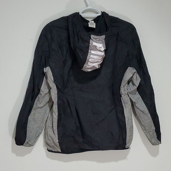PINK VS Sm Blk & Gry Windbrkr Jacket - Picture 5 of 6